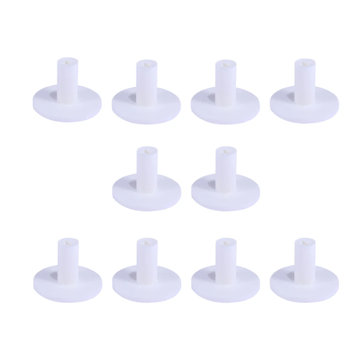 

10 Pcs Rubber Tee Mat Tees for Indoor Outdoor Practice Driving Range Mats Accessories Supplies (White)