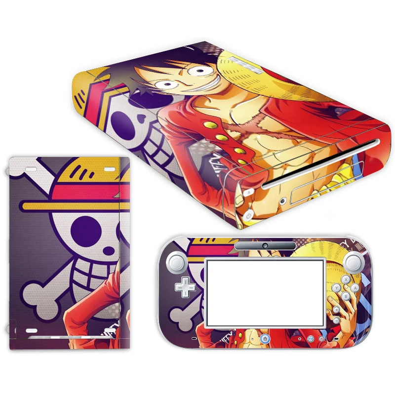 Аниме one piece Luffy стикер кожи для nintendo wii u консоль крышка с пультами контроллер скины для геймпад для nintendo wii u наклейка