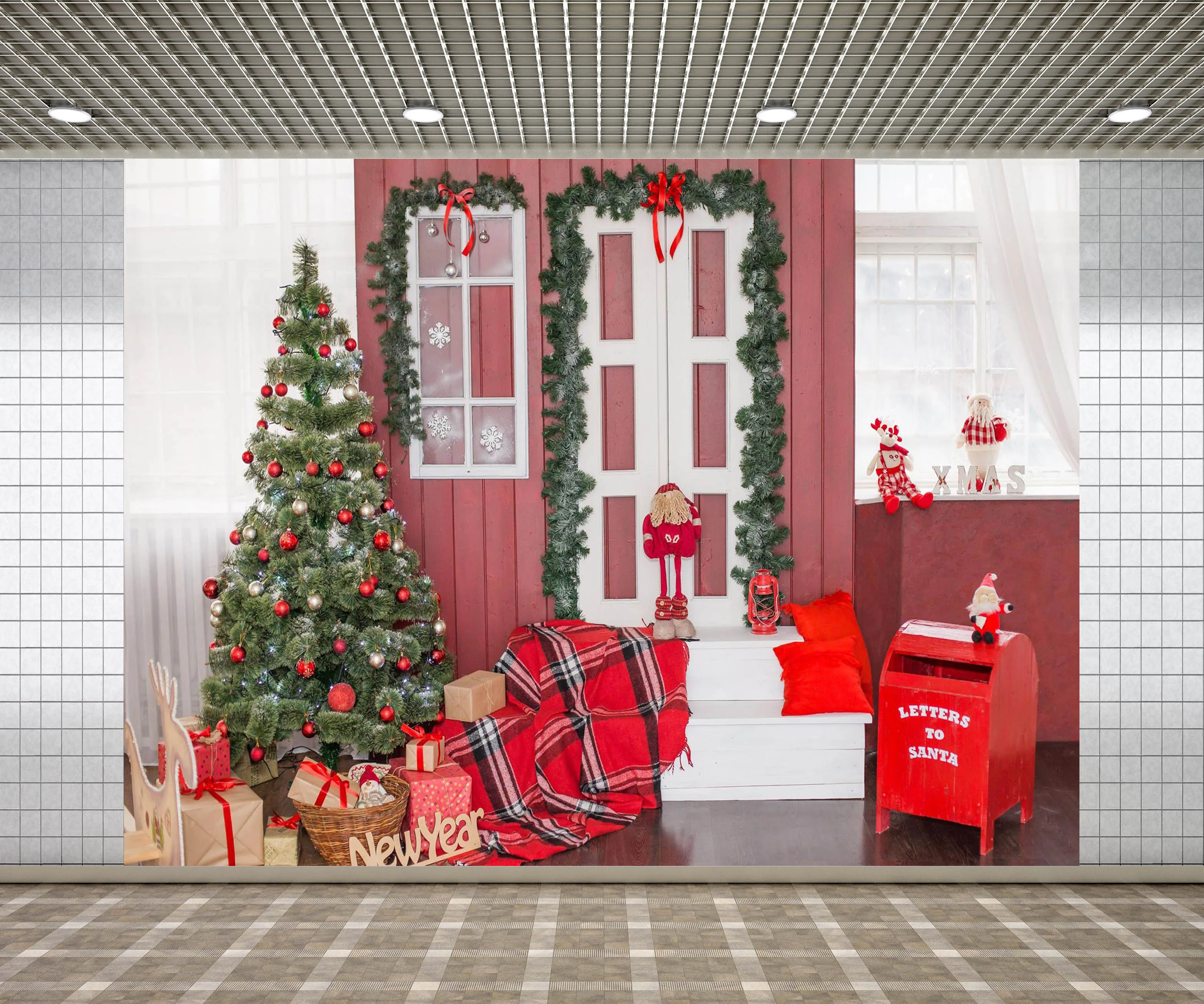 

Lyavshi рождественской елки детский Виниловый фон для малышей с изображением деревянной двери и окна фоны для фотосъемки фон для студийной фот...