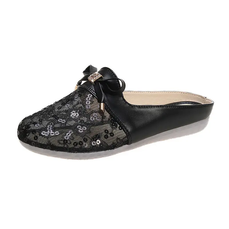 Women Slipper Candy Color Flats Shoes Office & Career Casual Shoes Round Toe Mules Footwear Spring Summer Jelly Slide Slippers