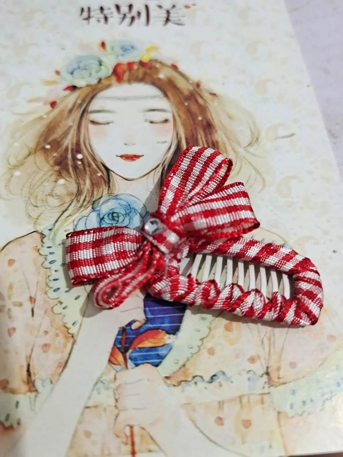 

Dogs Plaid bow hairpin Grooming Accessories Hair Clip Pet BB Clip Hairpin Comb