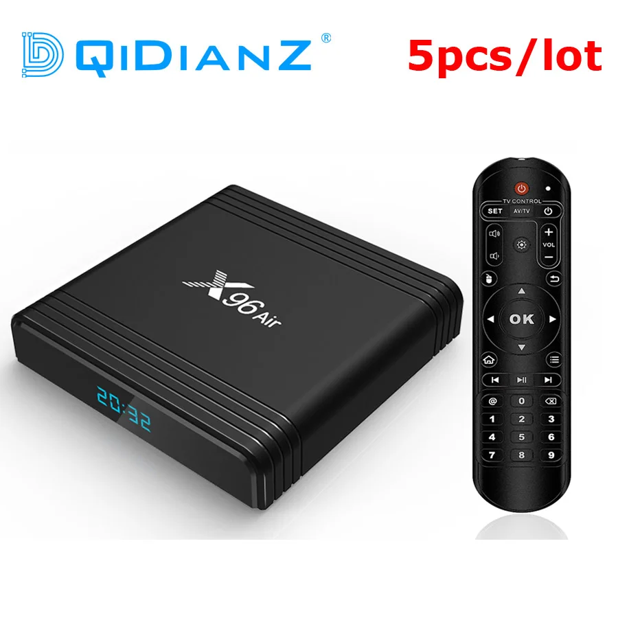 5 шт./лот X96 Air Amlogic S905X3 Android 9 0 ТВ-бокс 4 ГБ 32 64 Гб wifi 4K 8K 24fps X96Air медиаплеер Голосовое