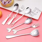 Нержавеющаясталь творческий в форме сердца, ложки, вилки, Мёд ложка для десерта, кофе перемешивание ложка для дома Кухня аксессуары посуда