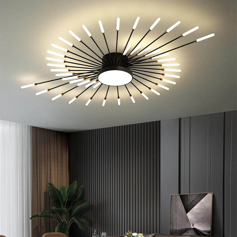 $41.00 Hot Sale Fireworks Led Chandelier For Living Room Bedroom Home Chandelier Modern Led Ceiling Chandelier Lamp Lighting Chandelier