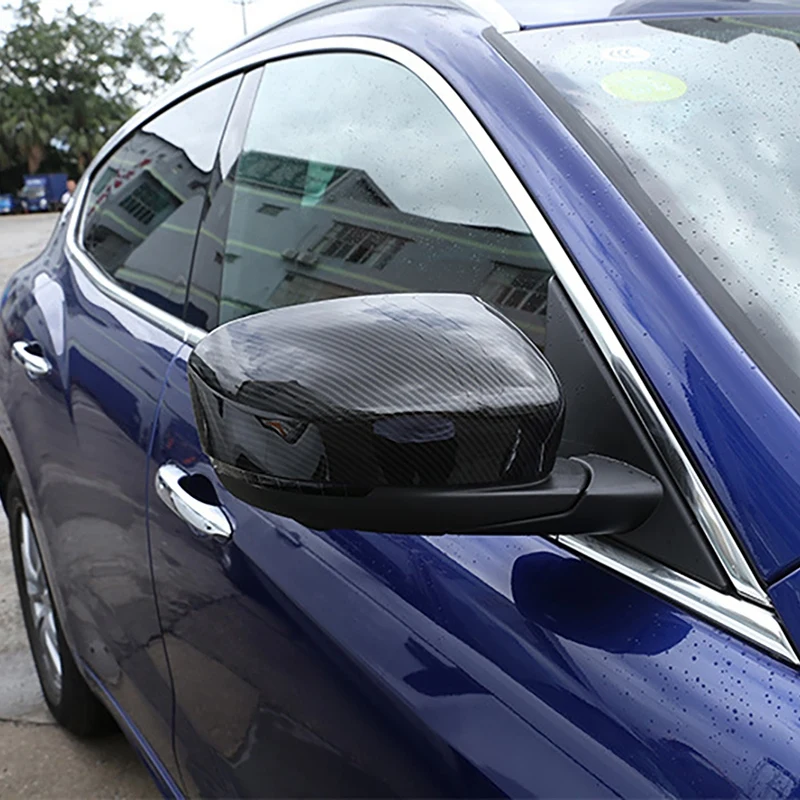 

Auto Parts Carbon Fiber Pattern Anti-Scratch Rear View Cover ABS Side Rear View Mirror Cover Trim for Maserati Levante