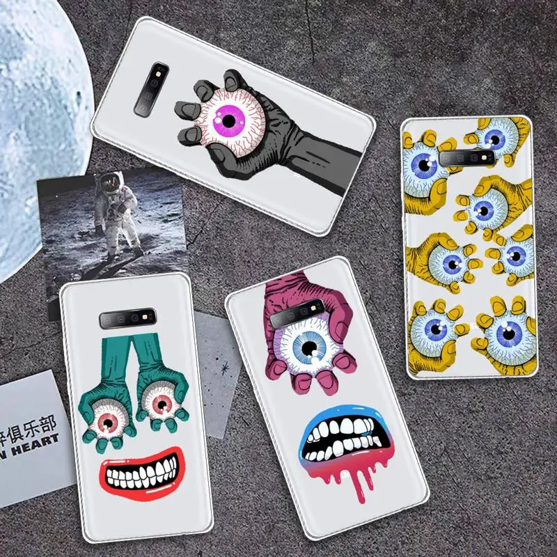 

Theme eyes hands Phone Case Transparent for Samsung A71 S9 10 20 HUAWEI p30 40 honor 10i 8x xiaomi note 8 Pro 10t 11 mobile bags