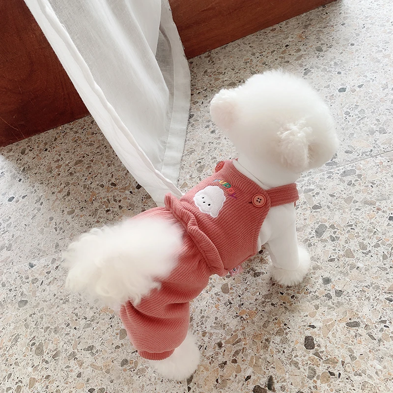 

Corduroy Dog Jumpsuit Overalls Winter Puppy Clothes Chihuahua Yorkshire Doggie Puppy Costume Small Dog Clothing Apparel Outfit