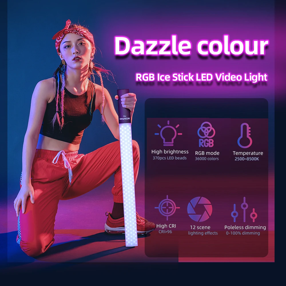 Светодиодная ручная палсветильник soonphop20 регулируемый сенсорный свет Bi-colo 2500k-8500k