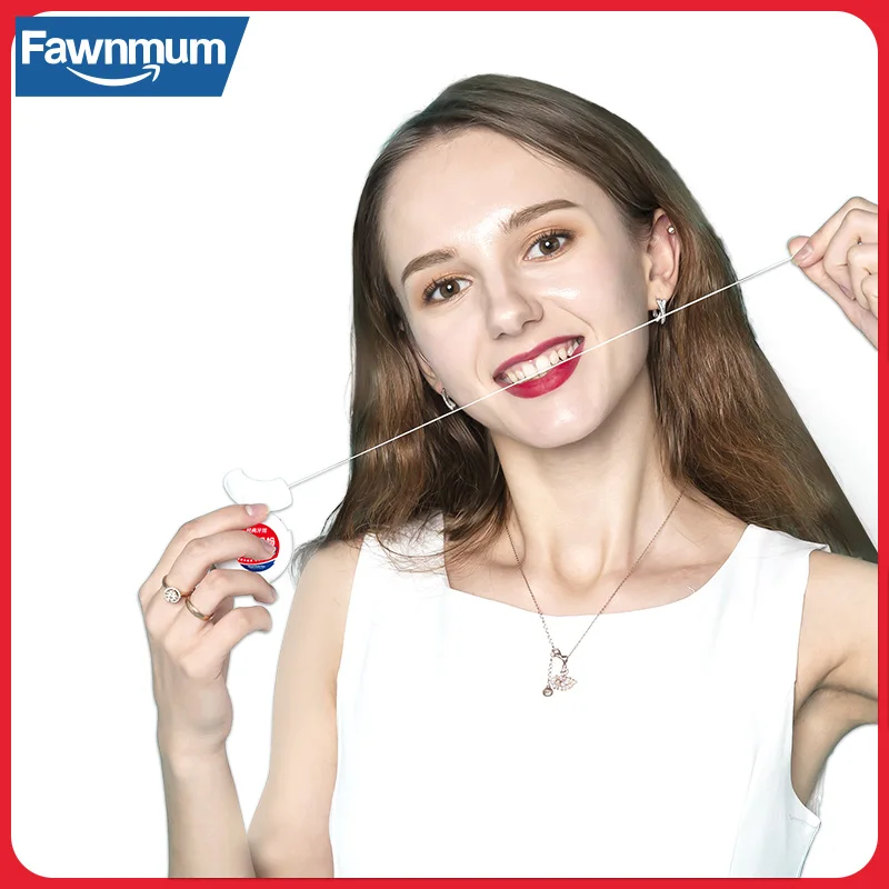 Зубная нить Fawnmum 5x50 м зубная воск для чистки зубов с мятным вкусом катушка