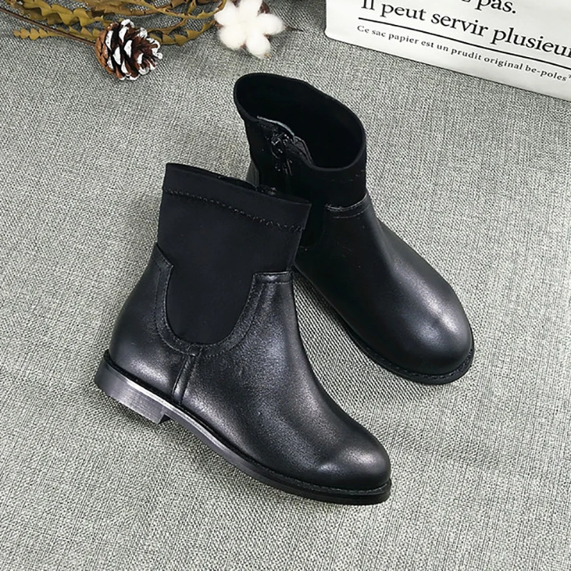 Осенне-зимние ботинки Dolakids детская обувь новые кожаные ботильоны для девочек