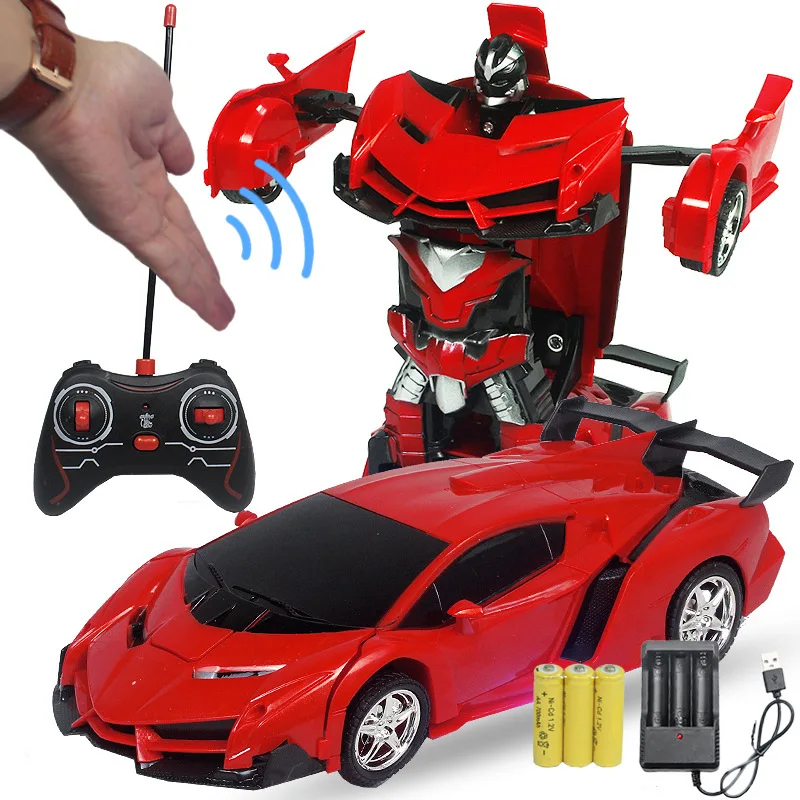 Датчик жестов RC игрушечный автомобиль 24 см Робот трансформации электрический