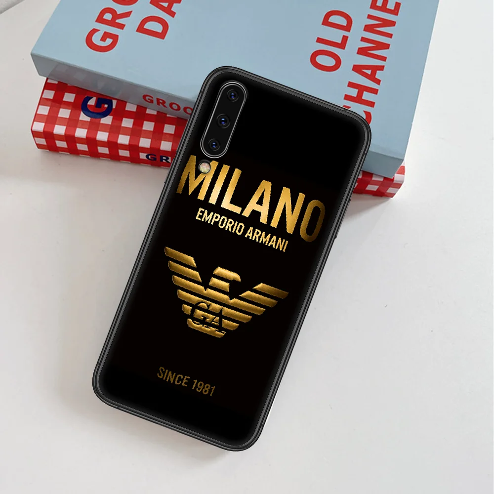 

Giorgioe Italy Luxury Trend EA7 Phone Case For Samsung Galaxy A 3 5 7 8 10 20 20E 21S 30 30S 40 50 51 70 71 black Bumper Soft