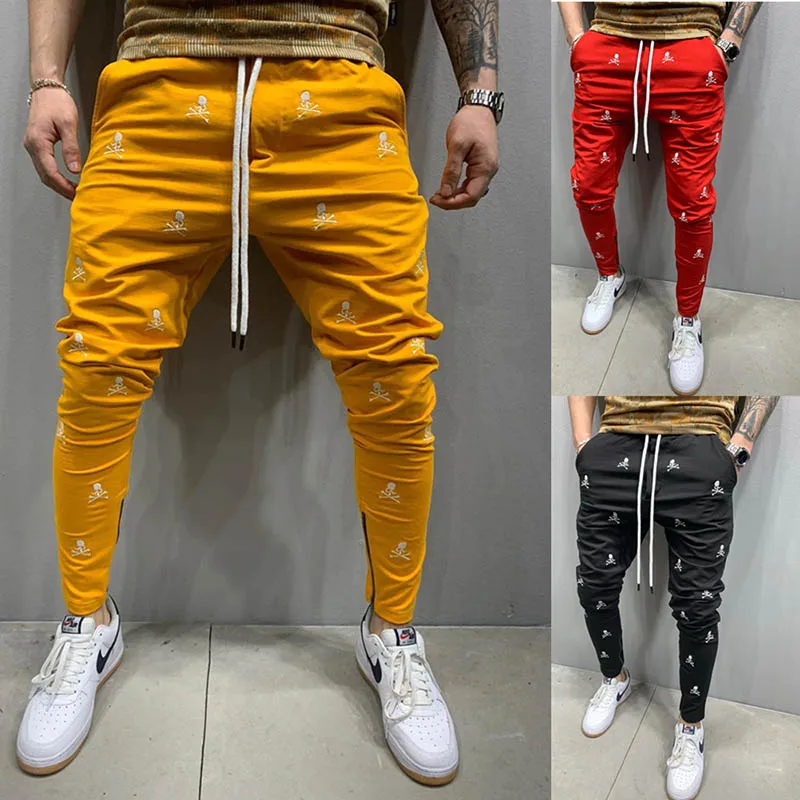 

2021 Spring and Autumn Hot Sale 3D Printing Zipper Hip Hop Breathable Men's Pants Sports Trend Casual Slim Jogging Pencil Pants