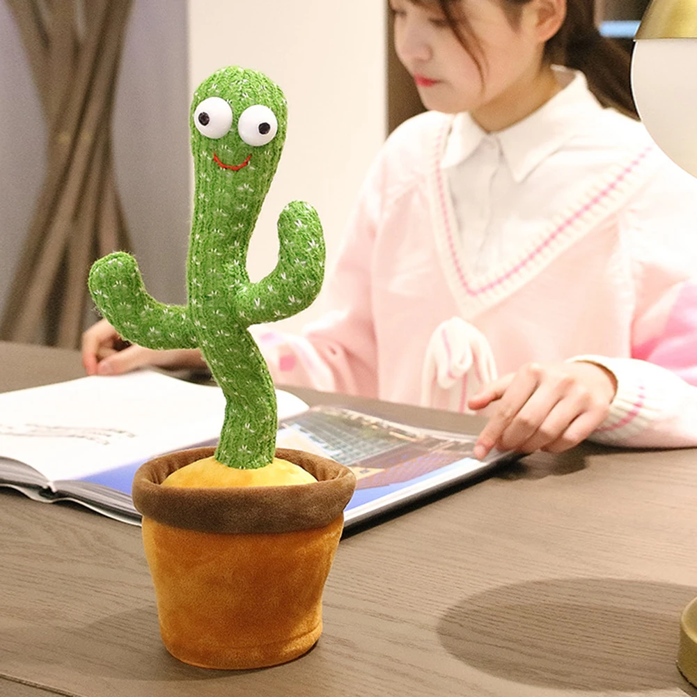 

Dancing Cactus Electron Plush Toy Soft Plush Doll Babies Cactus That Can Sing And Dance Voice Interactive Toy Pets Funny Toys