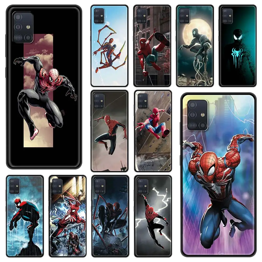 

Phone Case For Samsung Galaxy A22 A51 A12 A71 A52 A72 A11 A41 A31 4G A32 A51 5G Soft Fundas Marvel Iron Spider man Infinity War
