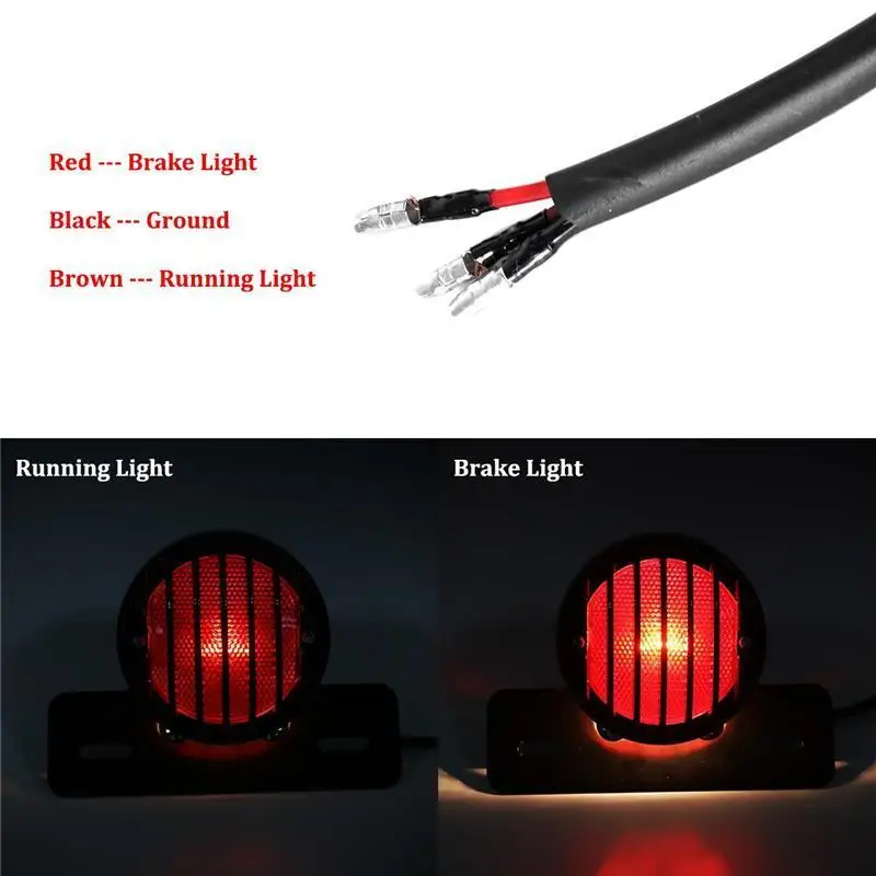 Задний стоп-сигнал мотоцикла с держателем номерного знака для Honda/Ducati/Yamaha/Suzuki/Cafe