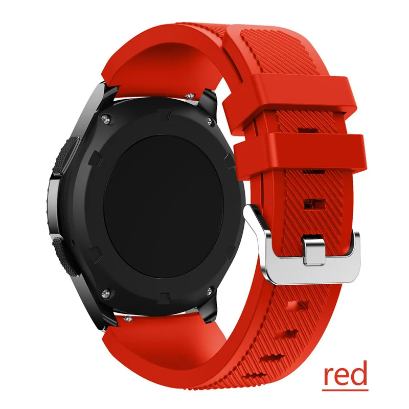 Red 22 мм ремешок для часов samsung Galaxy watch 46 мм 42 мм active 2 gear S3 Frontier ремешок huawei часы gt спортивный браслет 20 - Band Color: Red