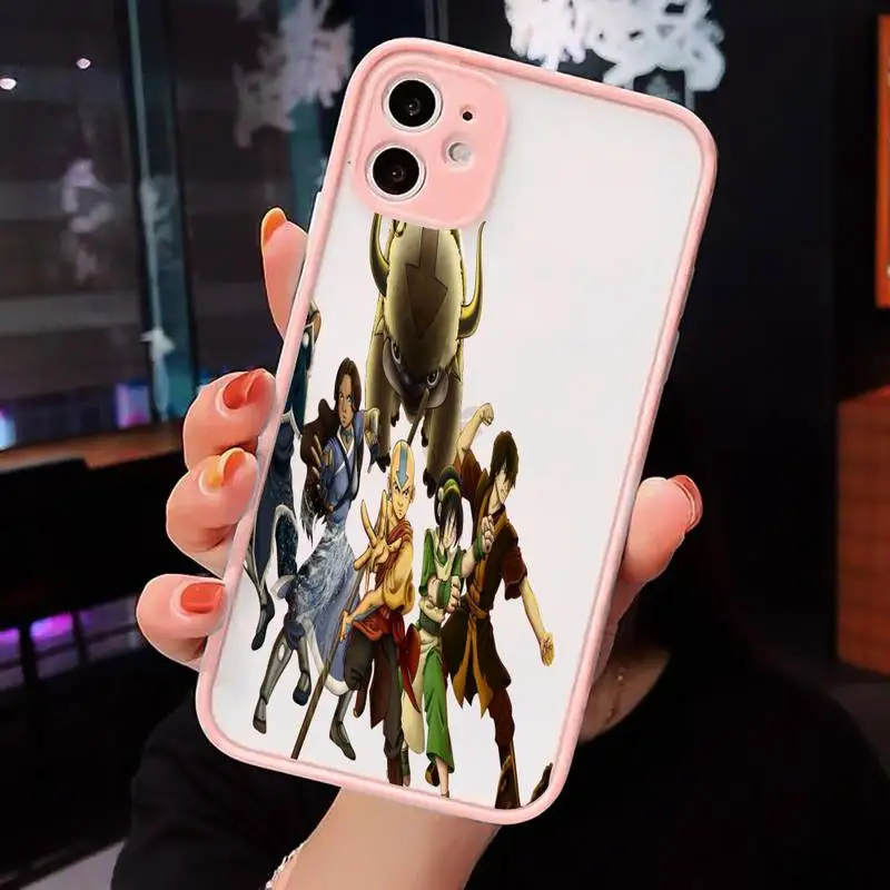 

Avatar The Last Airbender Phone Case matte transparent For Pink iPhone 7 8 x xs xr 11 12 pro plus max mini Clear Funda