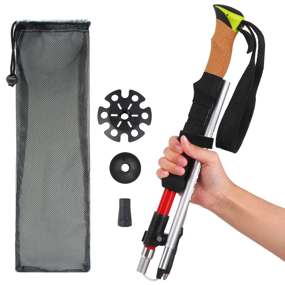 Походная палка Складная защита для ходьбы легкая походная треккинга кемпинга