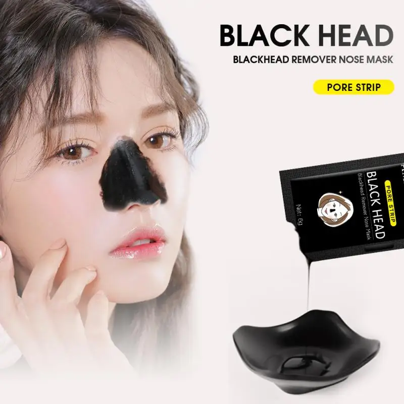 5/10pcs Bamboo Charcoal Blackhead Mask Skincare to Blackheads Acne Shrinkage Pore Cleansing Nasal Face Care Mask Cosmetics TSLM1