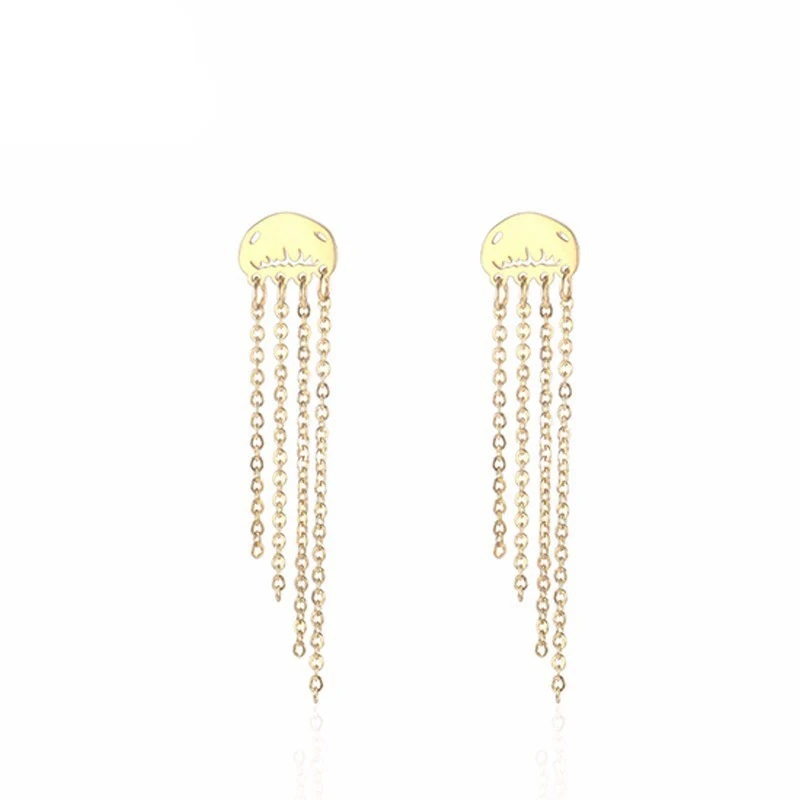 Милые серьги подвески в виде Медузы из нержавеющей стали|Серьги-подвески| |