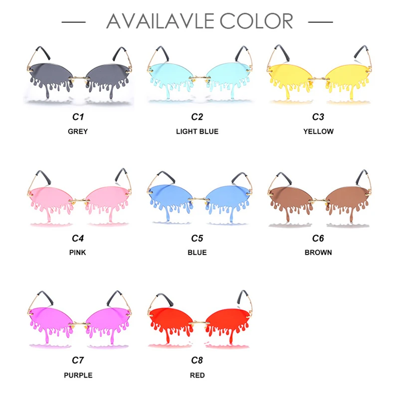 Очки солнцезащитные женские без оправы модные уникальные винтажные солнечные