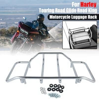 motorcycle luggage rack chrome for harley touring road glide road king tour pack street glide fltrx electra glide cvo 1984 2018