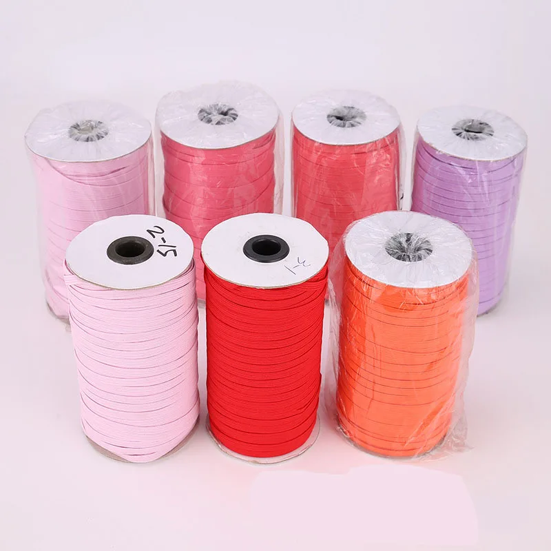 

6mm Colorful Flat Elastic Bands Masks High Elastic Rope Rubber Band Spandex Ribbon Sewing Trim Waist Belt Band Garment Accessory