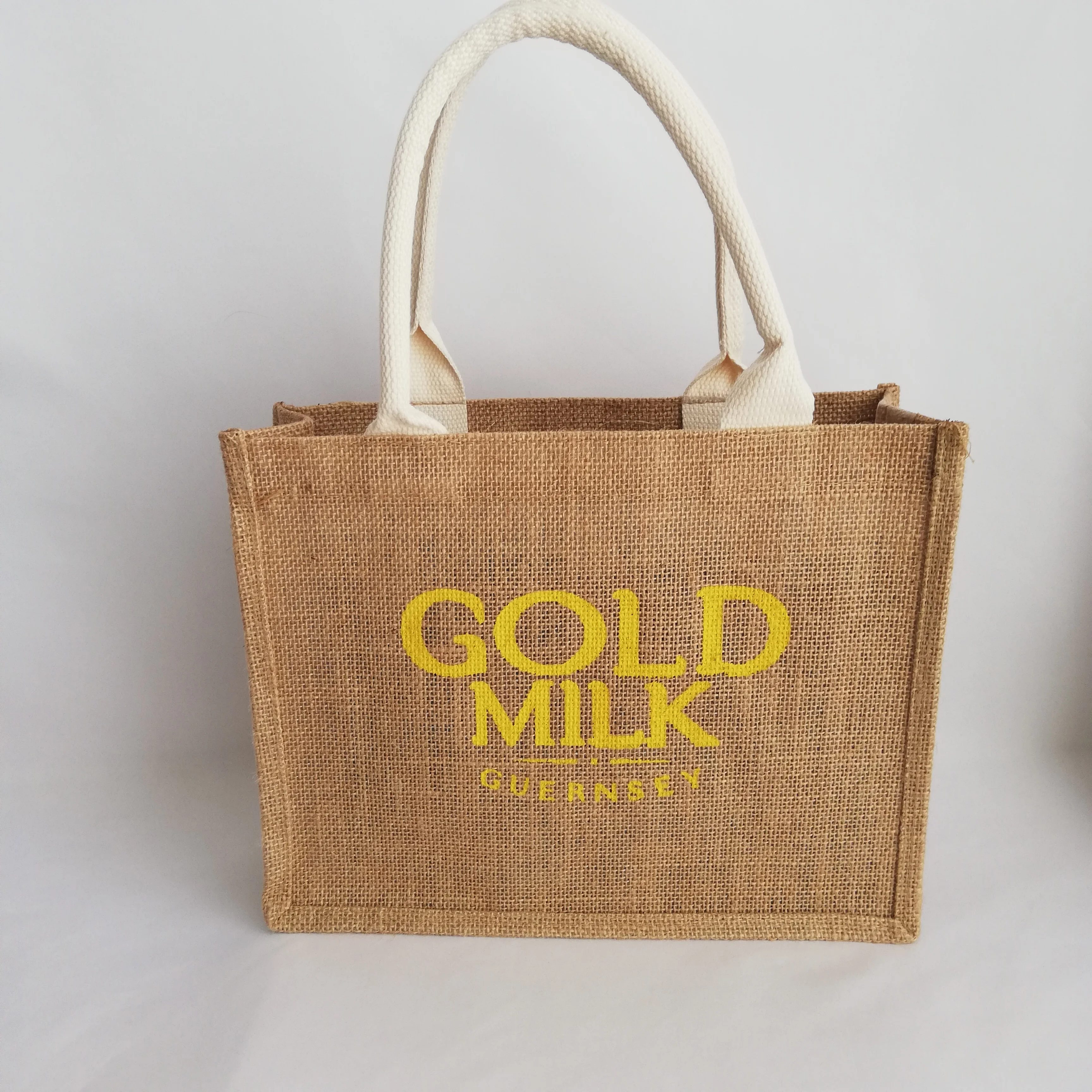 100 шт. простая многоразовая джутовая хозяйственная сумка экологичные прочные