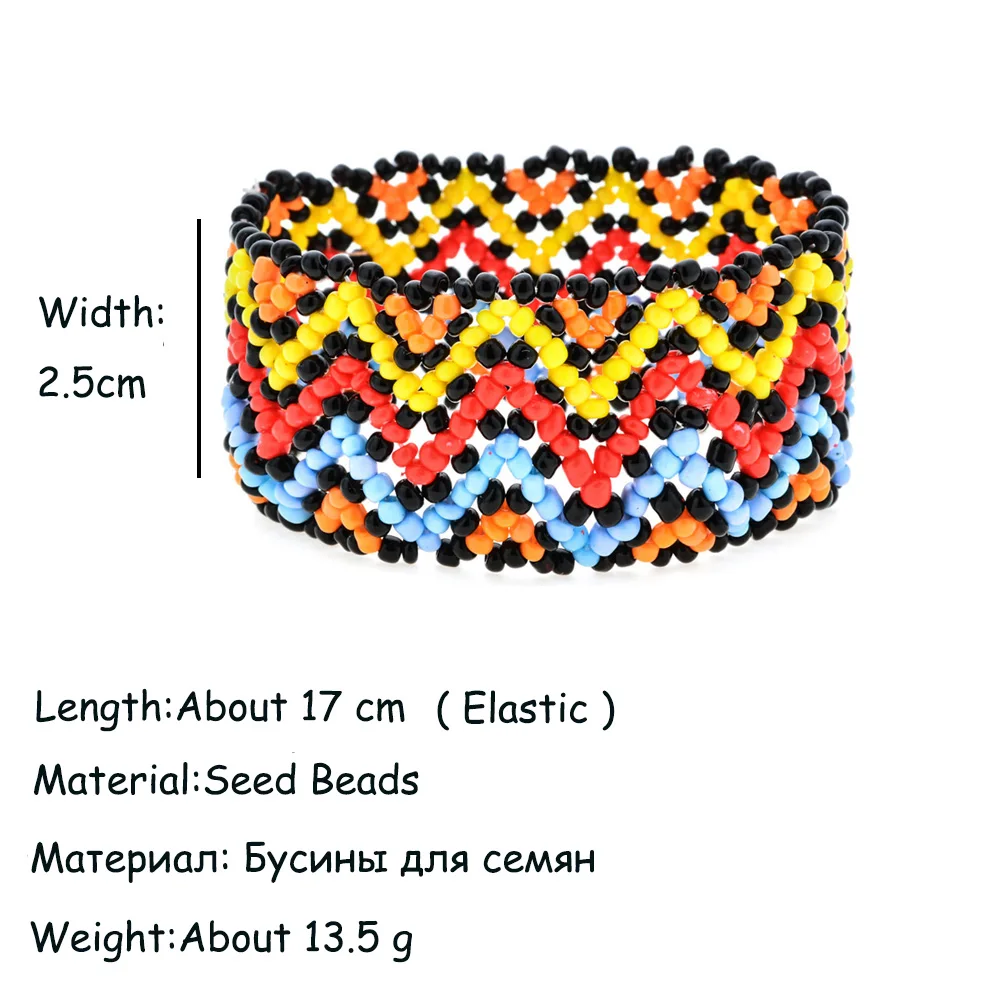 Богемный цветной бисер браслет из нескольких нитей этнический плетеный