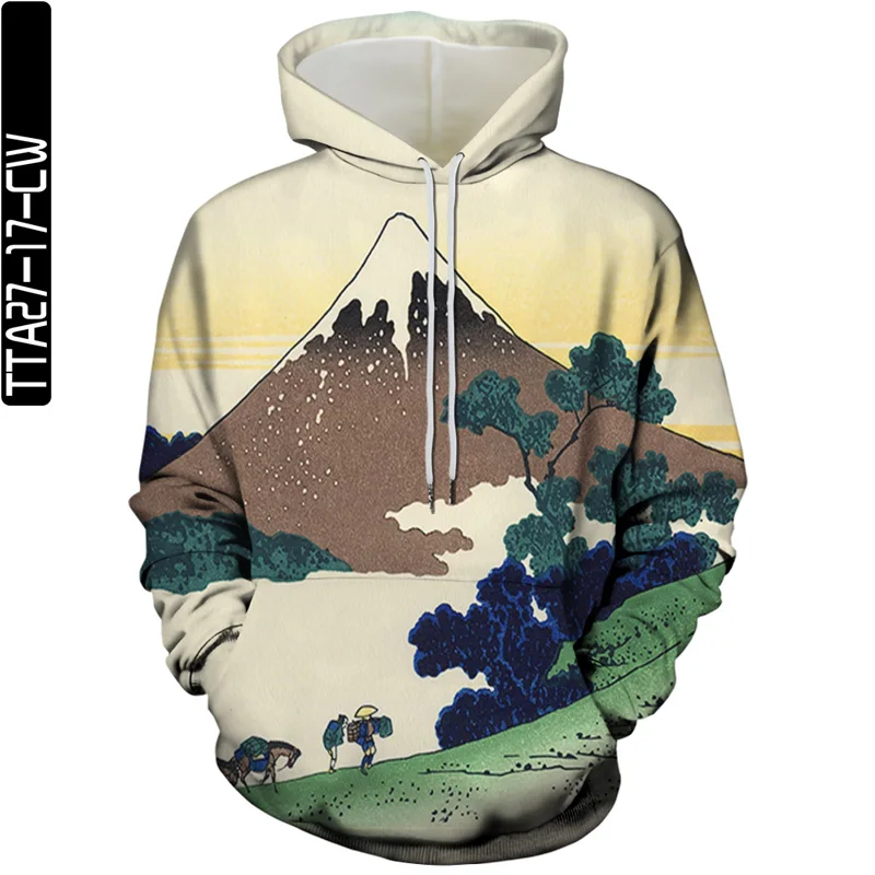 

Men Hoodies Autumn Hooded Sweatshirt Sweatpants Fashion Slim Fit Unisex 3D Mountain Tree Print Hoody Hip Hop Pullover Hoodie