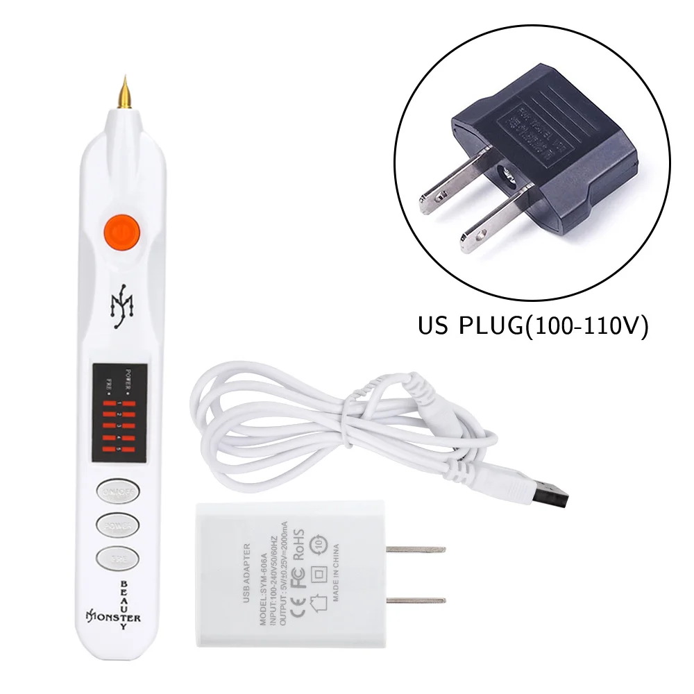 US plug no box Deciniee плазменная ручка для удаления молей, бородавок, веснушек, тату, пятновыводитель для кожи, средство для ухода за кожей, подтягивающее кожу, машина для удаления морщин - Цвет: US plug no box