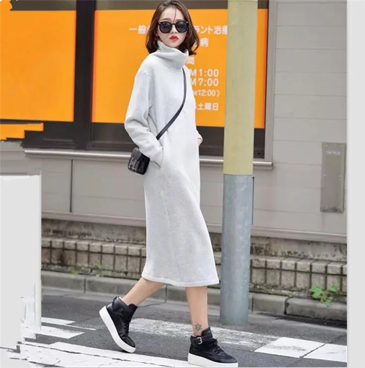 

Осень-зима 2022, вязаное Макси-Платье, женское винтажное бархатное платье с длинным рукавом, элегантное базовое платье