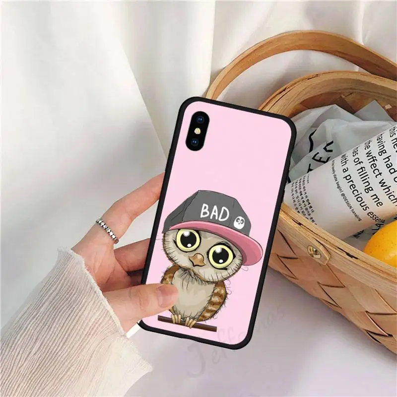 

Baby Cute Owl cartoon animal Phone Case for iPhone 11 12 pro XS MAX 8 7 6 6S Plus X 5S SE 2020 XR