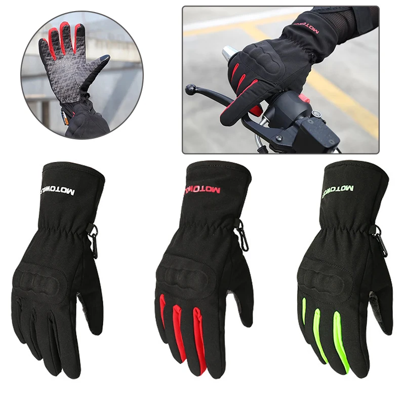 Зимние мотоциклетные перчатки красные Оригинальные спортивные гоночные для