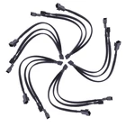 5 шт. ШИМ разветвитель вентилятора кабель-переходник с длинными рукавами Плетеный Y сплиттер компьютер 4-контактный вентилятор расширение Мощность кабель 1 до 3 конвертер
