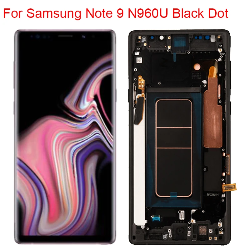 

Dead Pixel для Samsung Galaxy Note 9 LCD с рамкой Super AMOLED Note9 SM-N960A N960F дисплей сенсорный экран дигитайзер сборка