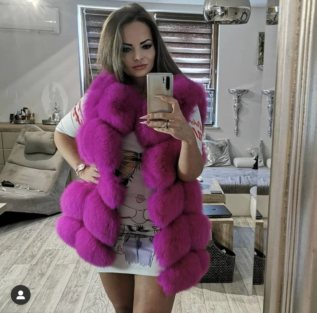 New 2021 Classic Women Real fur Vest  Customized plus size Women  genuine Fur Gilets jackets Natural Fox Fur Coat