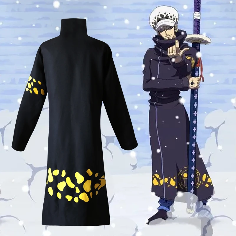 Аниме One piece Trafalgar Law плащ косплей костюмы Одежда Бесплатная доставка|cosplay