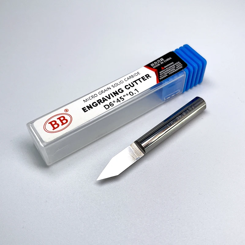 

BB Flat Bottom Engraving Bits Carving CNC Router PCB Wood 3D Milling Cutter 3.175 4 6 0.1-1mm