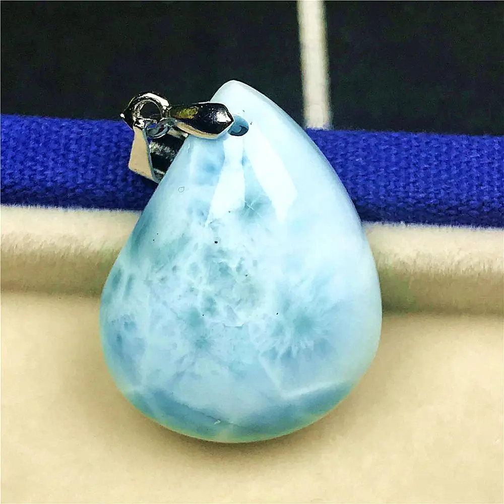 Подвеска Larimar для женщин и мужчин бусины из натурального синего камня в форме
