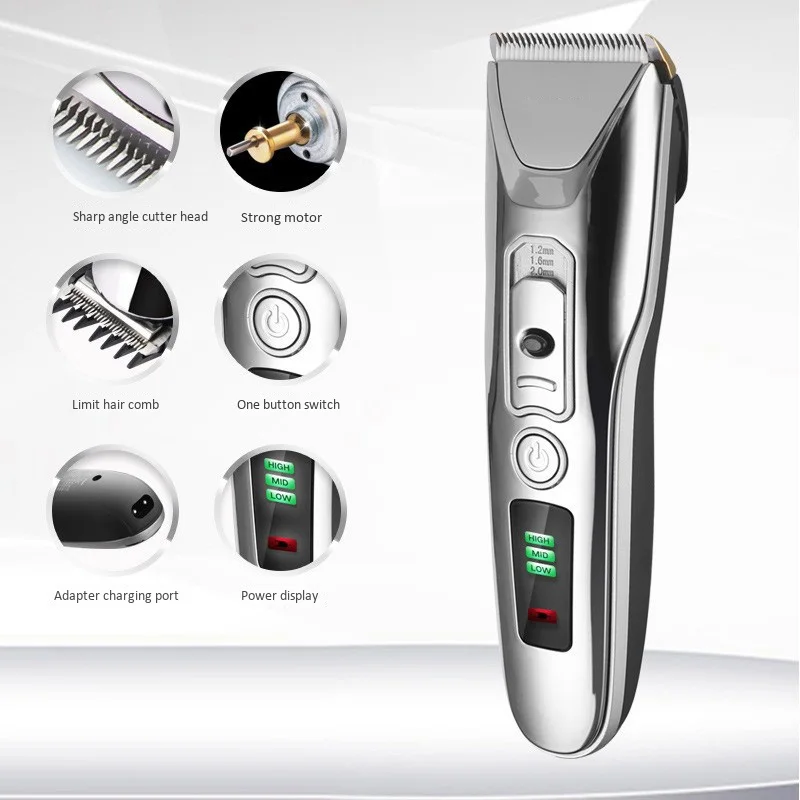 Электрическая машинка для стрижки цифровой триммер волос перезаряжаемая