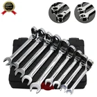 6-20 мм Высококачественный комбинированный гаечный ключ с двойной головкой трещотка гаечный ключ с гибкой головкой динамометрический ключ ручной инструмент для ремонта автомобиля дома