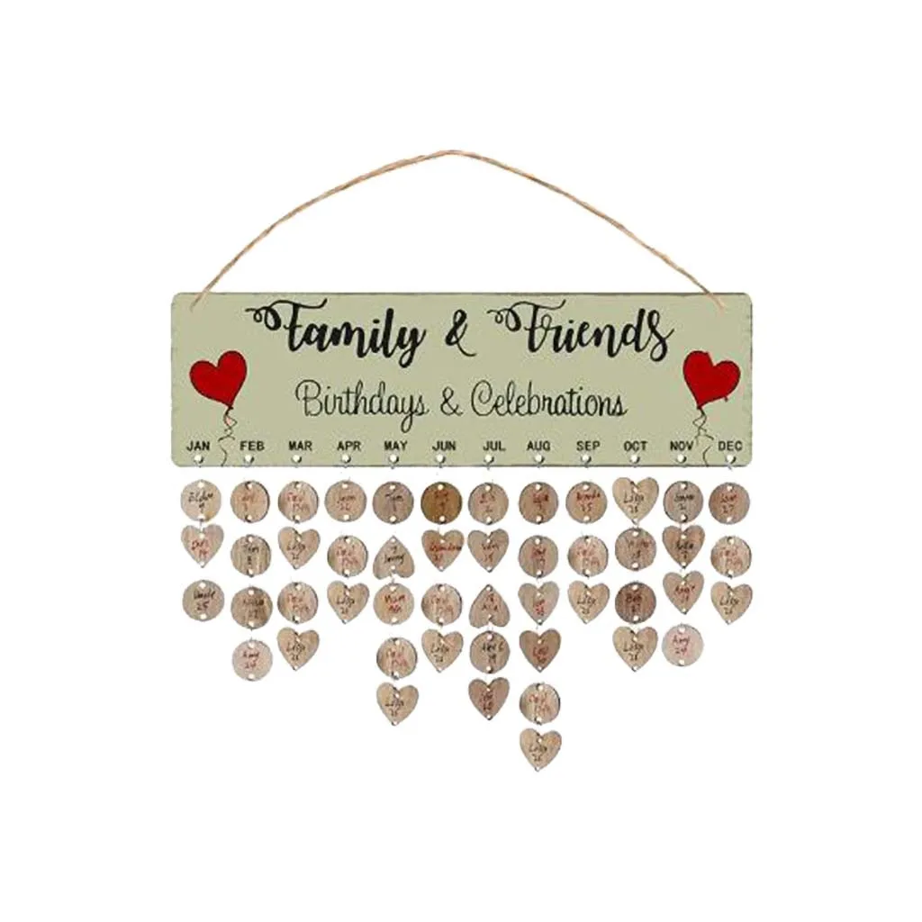 Календарь день рождения календарь доска напоминаний табличка знак дерево Семья