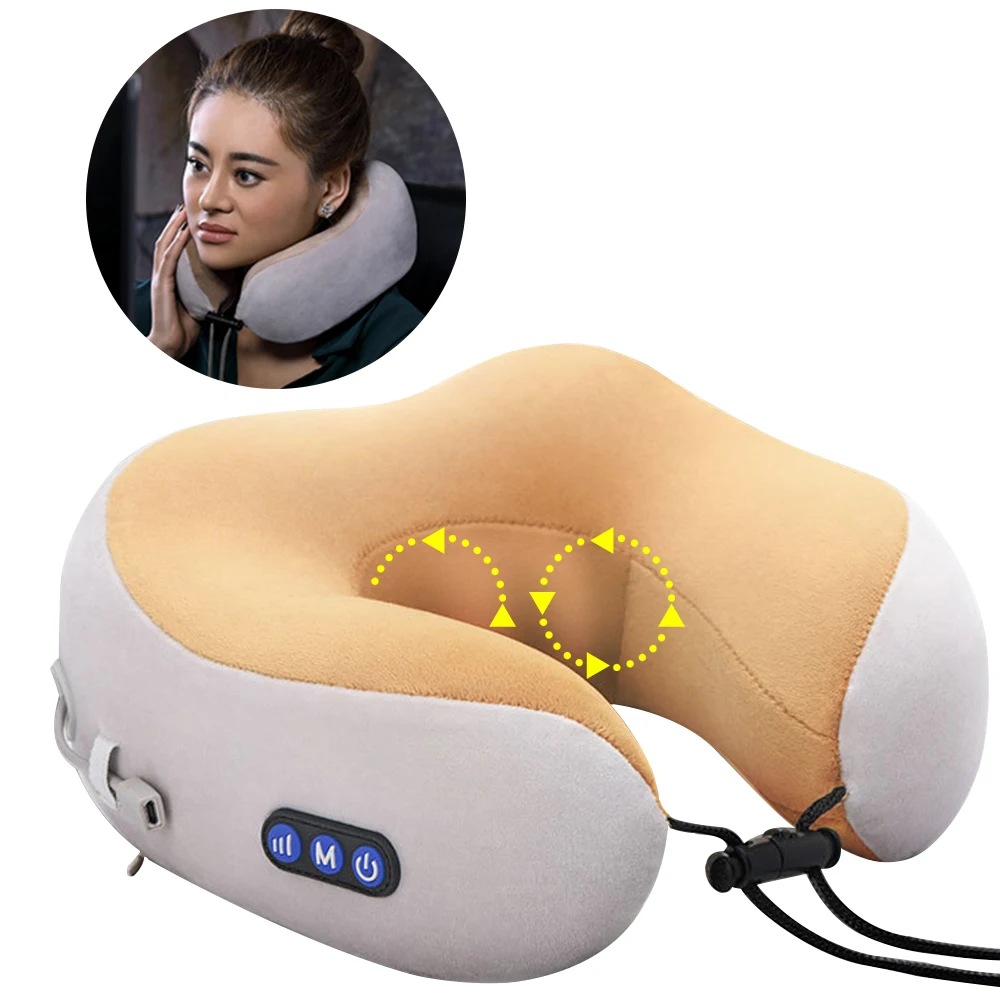 Массажер U образный электрический для шеи многофункциональный портативный