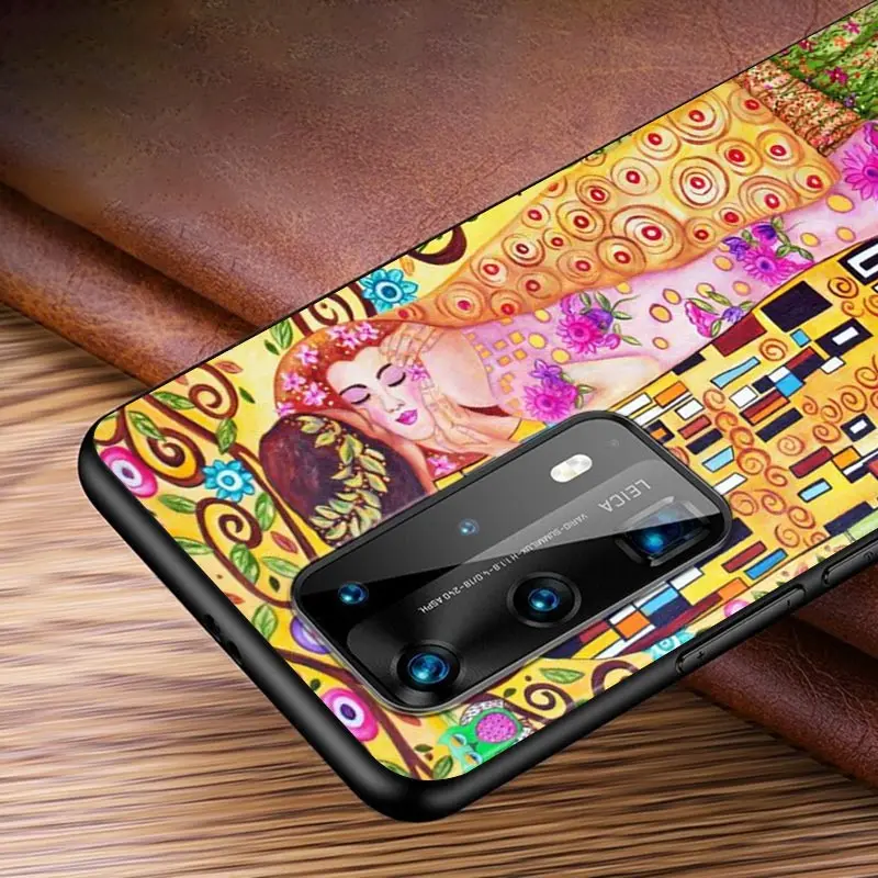 

Gustav Klimt's kiss For Huawei P Smasrt 2018 2019 2020 2021 Smart S/Z Smart Plus Smart Pro Black Soft Cover Phone Case