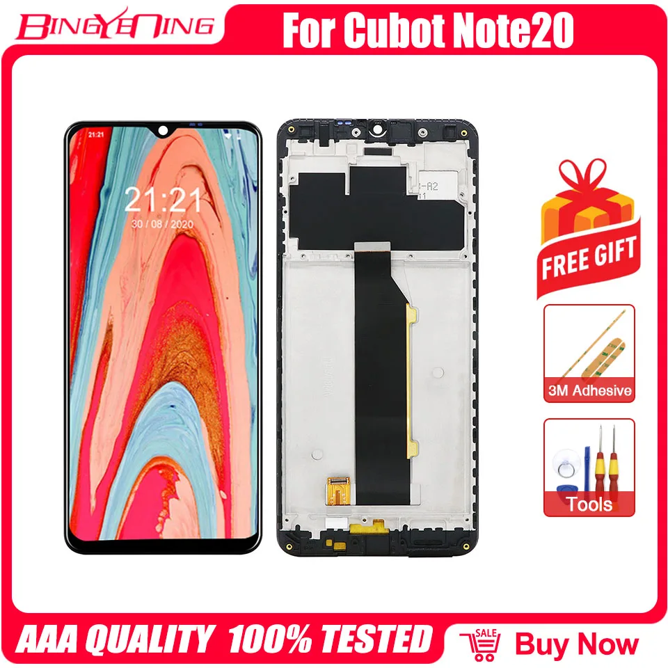 ЖК-экран с сенсорным экраном дигитайзером для Cubot Note 20/Note 20 Pro оригинальный рамкой