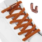 Плоские шнурки 18 цветов, круглые эластичные металлические шнурки в виде капсулы, подходят для всей обуви, ленивые шнурки без завязывания, 100 см