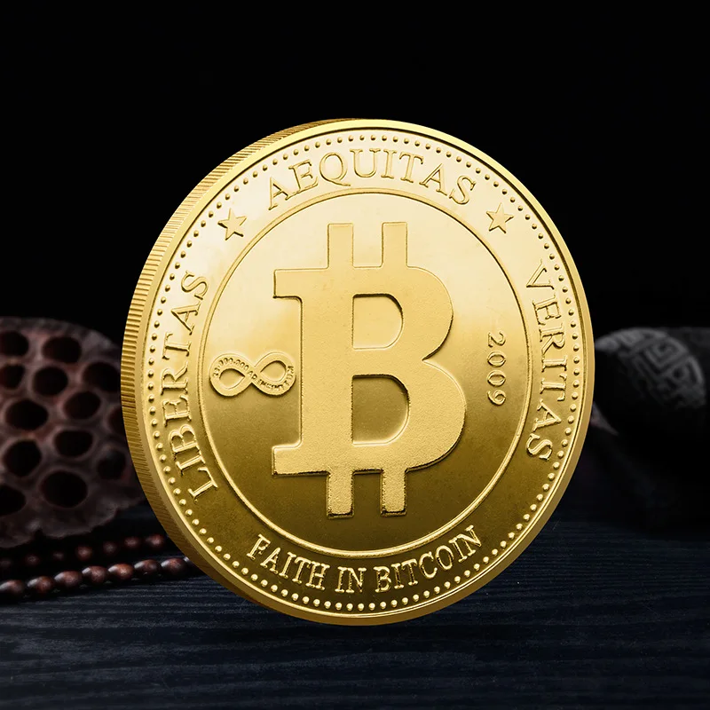 Сувенирная монета-Биткойн монета с золотым покрытием подарок вера в Биткоин