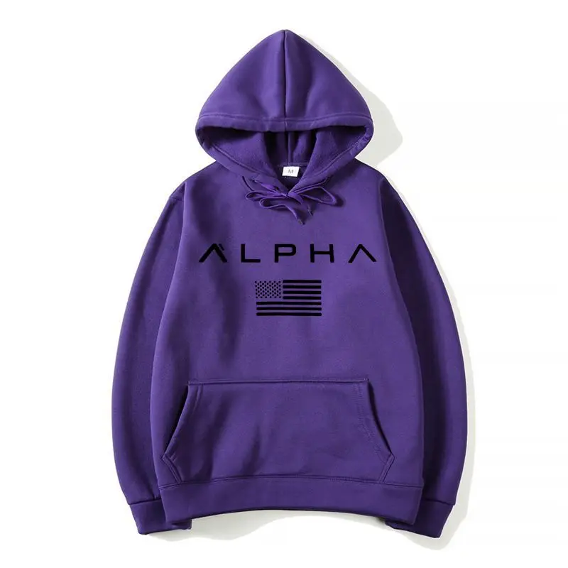 Осень новое поступление высокая Alpha Industries спортивная одежда с принтами Мужская толстовка хип-хоп мужской пуловер с капюшоном одежда с капюшоном - Цвет: 8